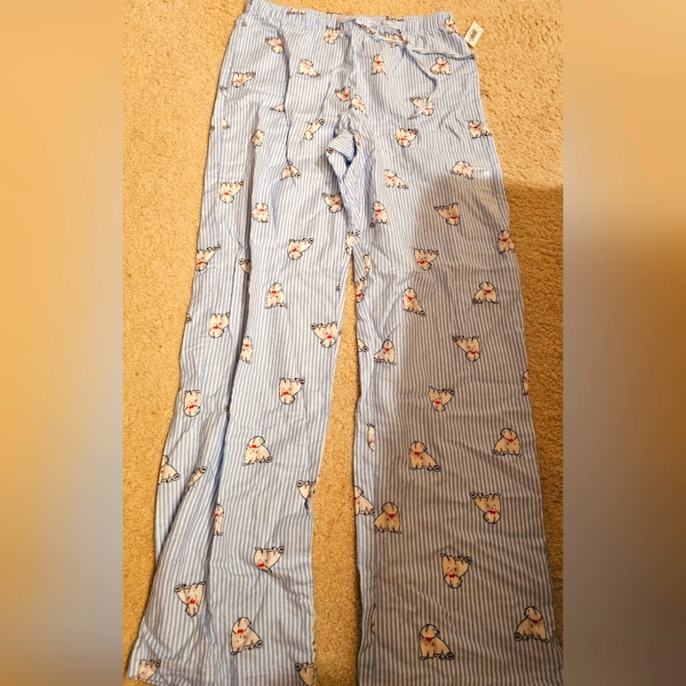 GAP Light Blue Striped Pajama Pants